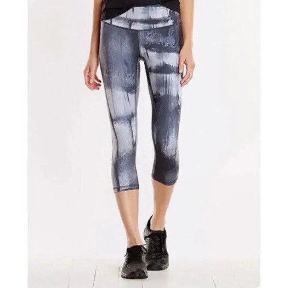 Lucy Gray Aurora Studio Tie Dye Print Crop Athletic Leggings Pants S - Picture 1 of 7